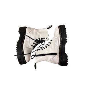 Dr. Martens Jadon White Platform Boots Women’s US 9 EU 41 Leather